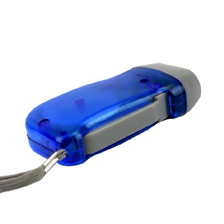 Dharma New 3 LED Torch Light Hand Press Wind Up Flashlight Crank Dynamo Camping Lamp