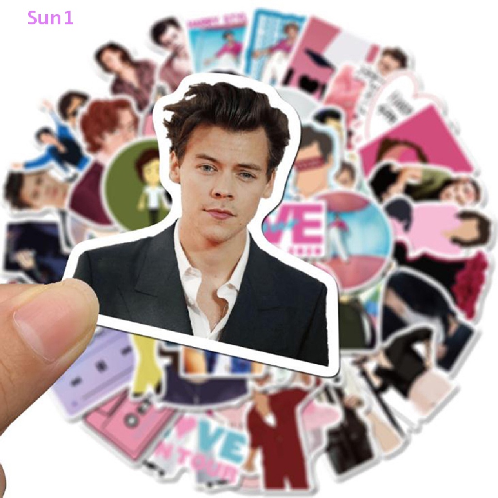 Sun1 &gt; 50 Nhãn Dán Bình Nước Xe Đạp / Máy Tính Xách Tay Hình Ca Sĩ Harry Edward Kiểu Anh Quốc well
