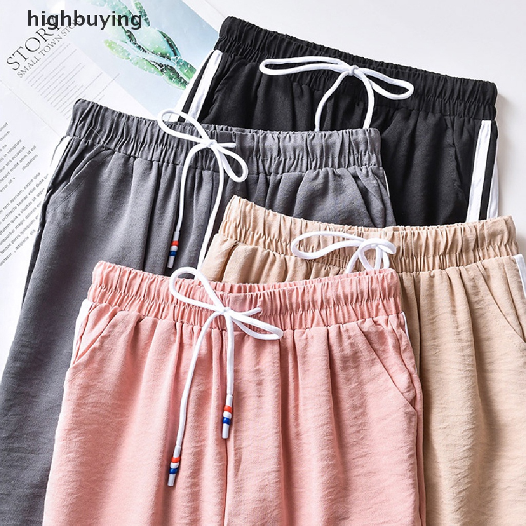 Quần Lửng Thể Thao Kẻ Sọc Thời Trang Cho Nữ