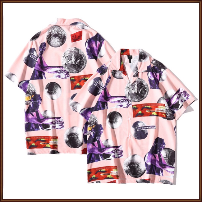 Áo Thun Tay Ngắn Cổ Bẻ In Họa Tiết Hawaii Cổ Điển Thời Trang Đi Biển Mùa Hè Cho Nam