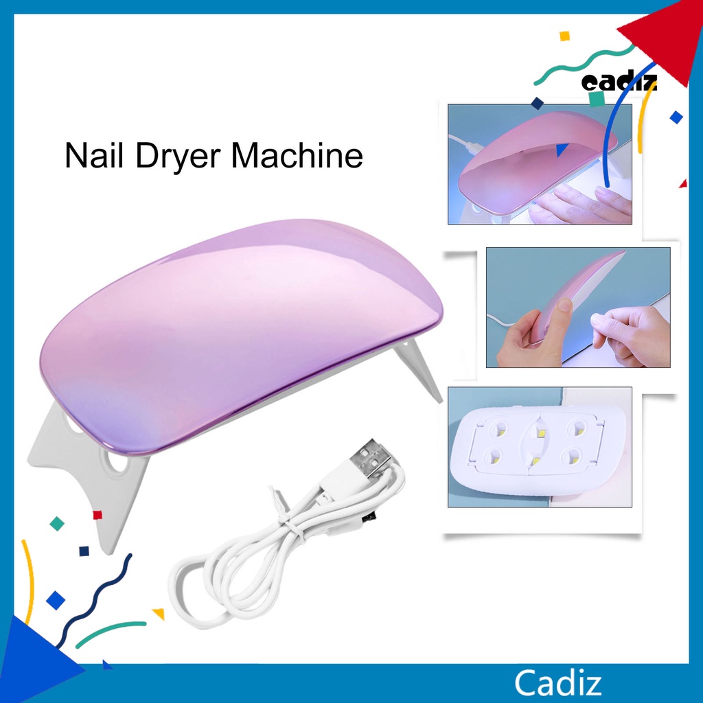 1 Bộ Đèn Hong Khô Sơn Móng Tay Một Nút Gấp Được Nguồn USB Kép Mini Nhanh Khô