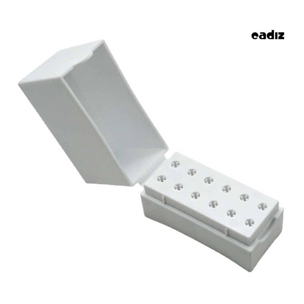 Hộp Đựng Đầu Mài Móng Tay 12 Lỗ Chống Bụi Chống Ẩm Tiện Dụng