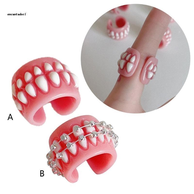 ✿ Nhẫn Hình Chiếc Răng Thời Trang Harajuku Sáng Tạo Cho Nữ