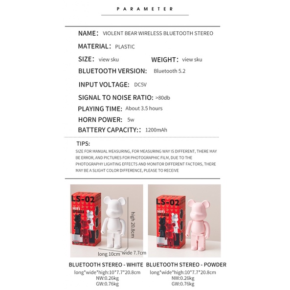 Loa Bluetooth Usb Hình Gấu Dễ Thương Dùng Trang Trí Phòng