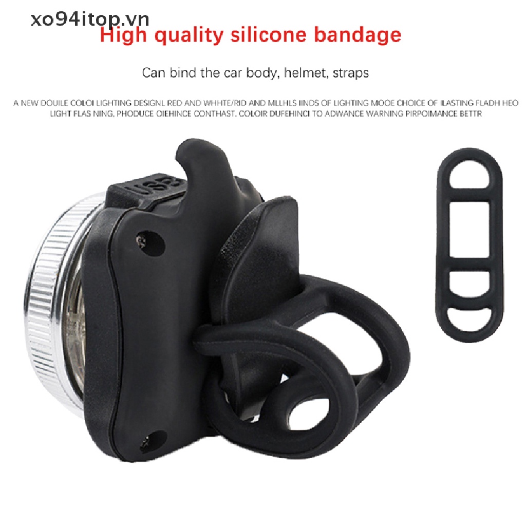 Đèn XOITOP Bằng Hợp Kim Nhôm Chống Thấm Nước Kèm Sạc USB Tiện Dụng Cho Xe Đạp