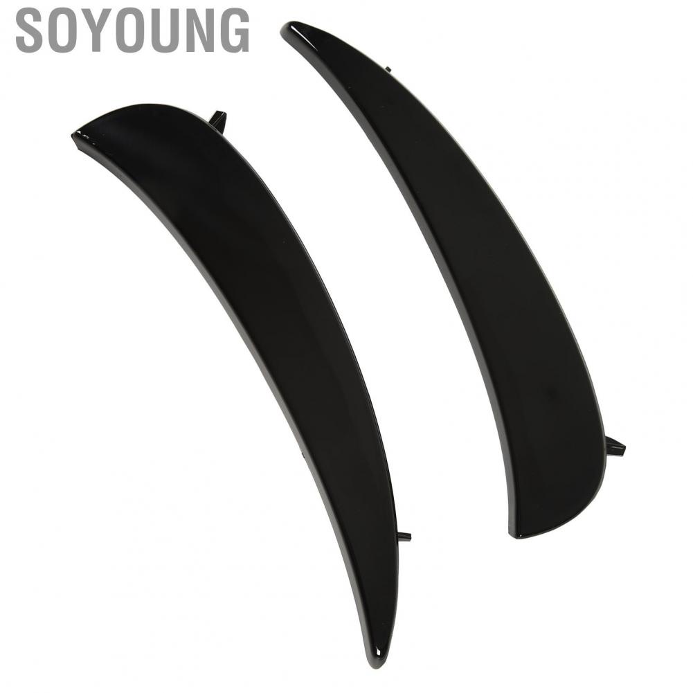 Soyoung Fog Grille Air Vent Canard  Front Bumper Trim 213 885 6406 Scratch Resistant for E‑Class W213 C238 AMG Line Facelift