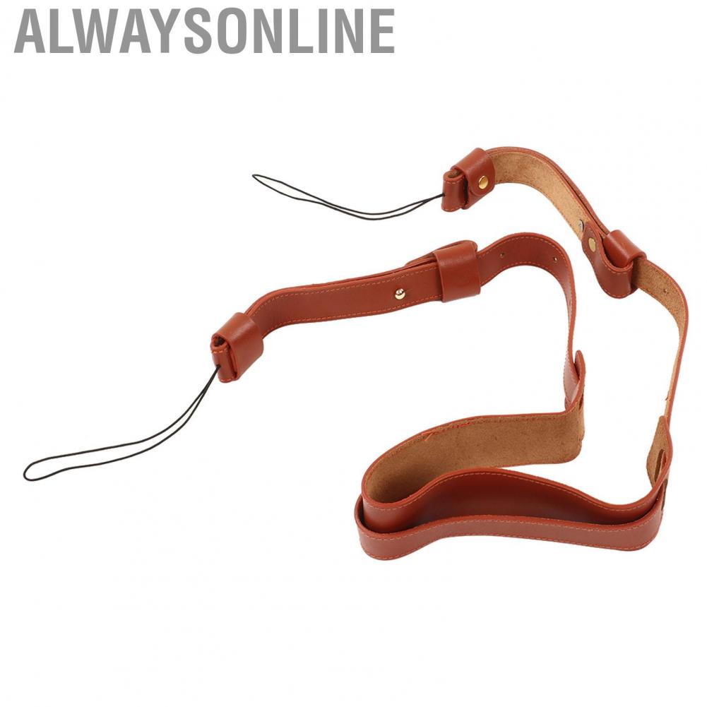 Alwaysonline Camera Strap Portable Comfortable Artificial Leather Exquisite Vintage DSLR Shoulder for Outdoor Climbing Hiking
