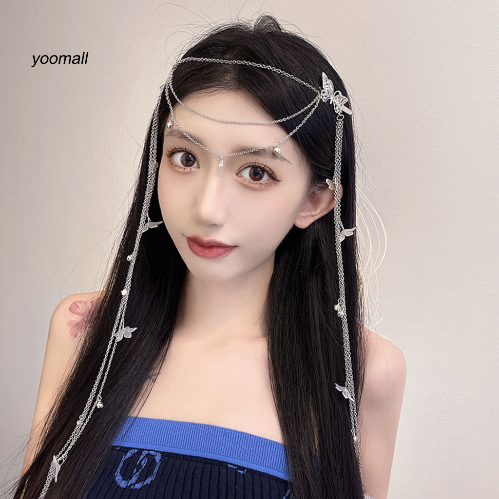 / Yo / Dễ Mặc Chuỗi Hạt Tua Rua Hình Hoa Bướm Cổ Điển Độc Đáo Dùng Trang Trí Tóc Hàng Ngày