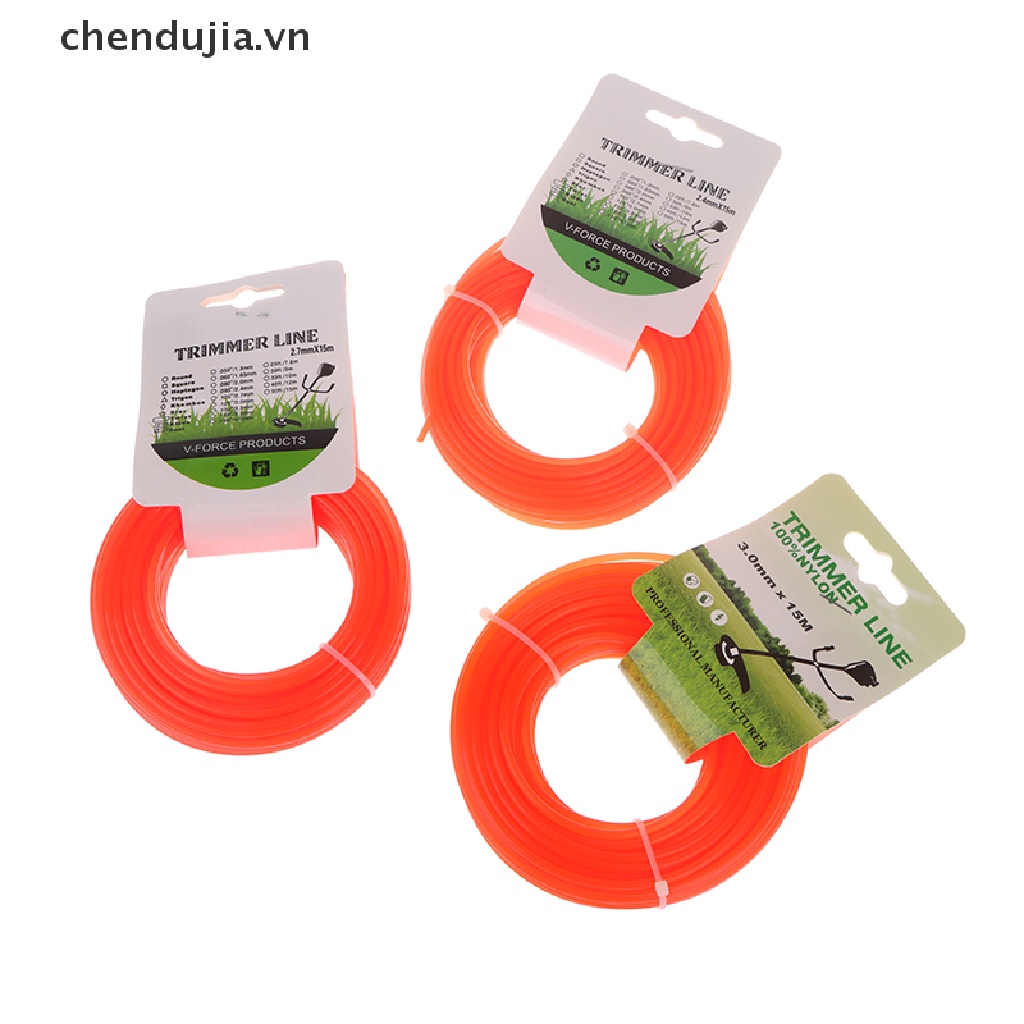 1 Cuộn Dây Nylon 15m * 2.4mm / 2.7mm / 3mm Cho Máy Cắt Cỏ