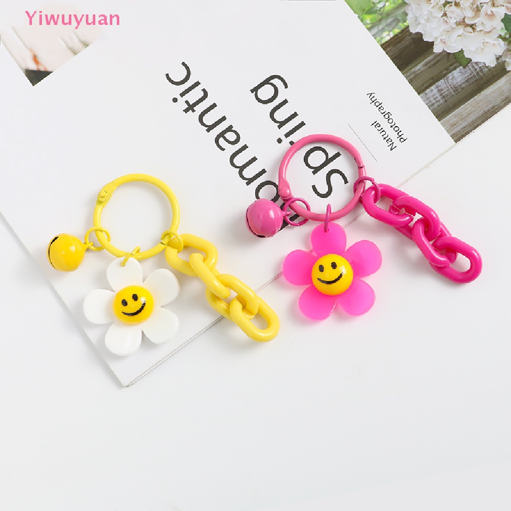 1 Móc Khóa Acrylic Hình Hoa Hướng Dương Mặt Cười Nhiều Màu Sắc Dễ Thương Mới