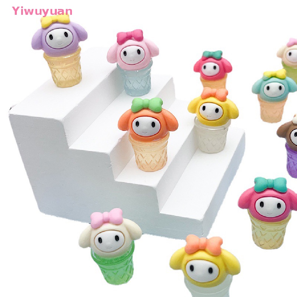 < Yiwuyuan > Set 10 Phụ Kiện Trang Sức Điện Thoại Di Động Hình Que Kem Sanrio Dạ Quang Diy Mới