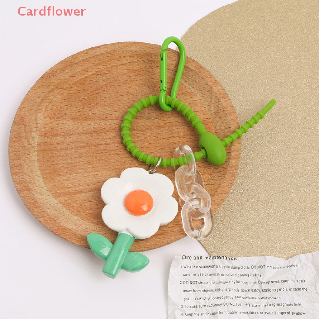 Móc Khóa Xe Hơi Đính 1 Bông Hoa Nhỏ Xinh Xắn Cho Nữ 1 Cái