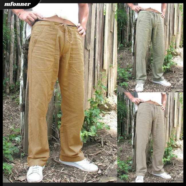 Quần Jogger Dáng Suông Rộng Màu Trơn Dây Rút Có Size Lớn Cho Nam Giới
