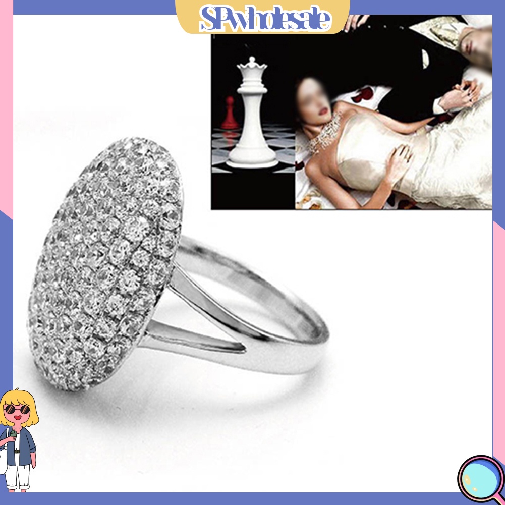 <SPwholesale> Nhẫn Cưới Đính Đá Sang Trọng Size 6-10