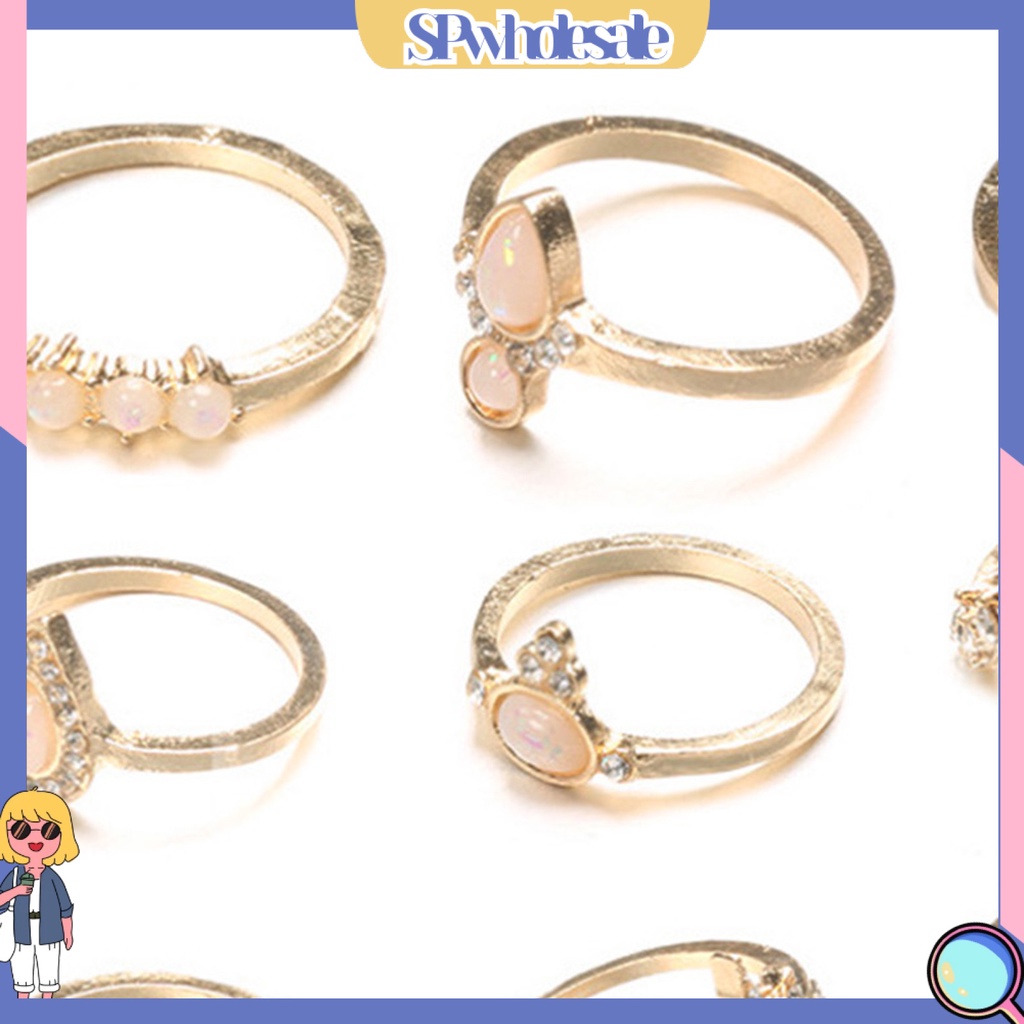 <SPwholesale> Set 16 Nhẫn Đeo Khớp Ngón Tay Phong Cách Bohemian