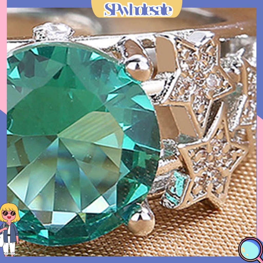 <SPwholesale> Nhẫn Hở Hình Ngôi Sao Năm Cánh Đính Đá Thời Trang Cho Nữ