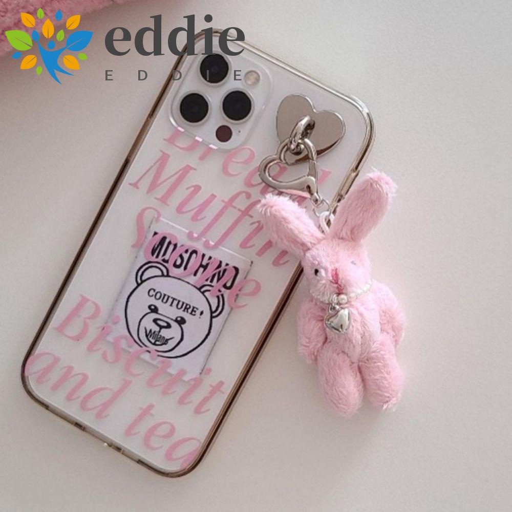 Móc Khóa Thỏ Nhồi Bông 26Eddie Màu Trắng Hồng Hoạt Hình Đáng Yêu