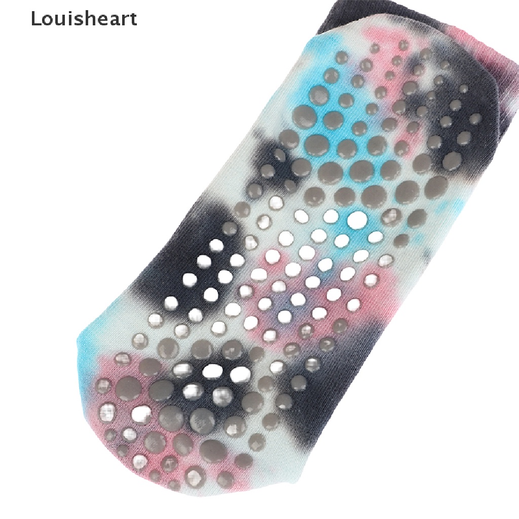 1 Đôi Tất Dài Tập Yoga Chống Trượt Màu Loang Hiệu Louisheart