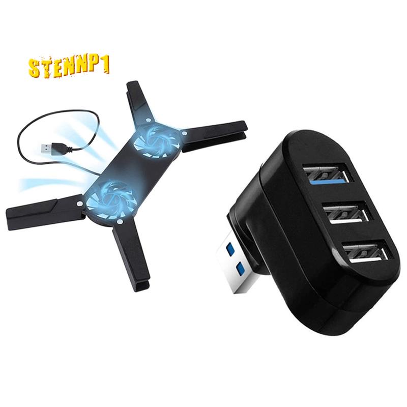 1 Bộ Chia Nhiều Cổng USB 2.0 3.0 Kèm 1 Quạt Tản Nhiệt Cho Laptop