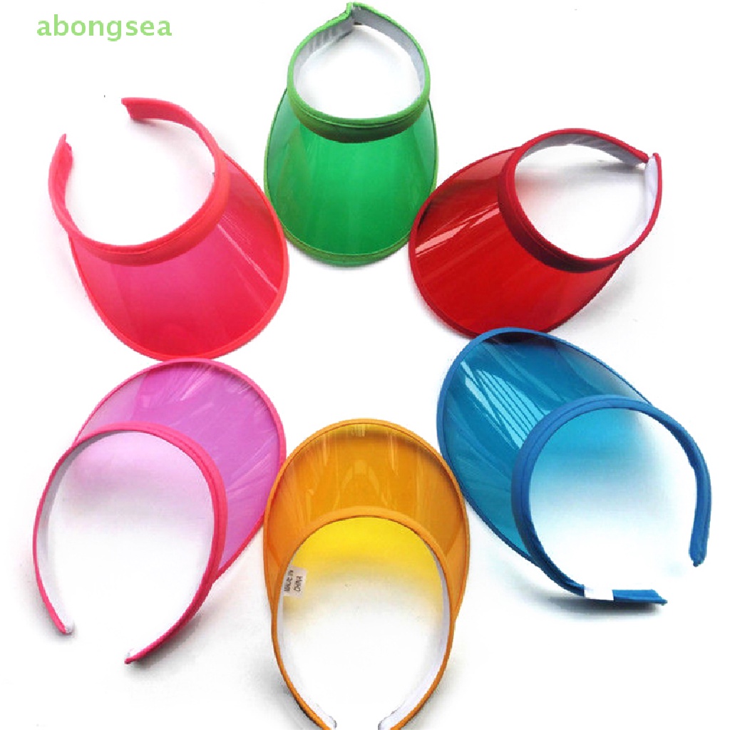 Mũ Lưỡi Trai Chống Nắng Bằng Nhựa PVC Trong Suốt Hở Chóp Chống Tia UV Kiểu Thể Thao Thời Trang Mùa Hè Cho Nam Và Nữ