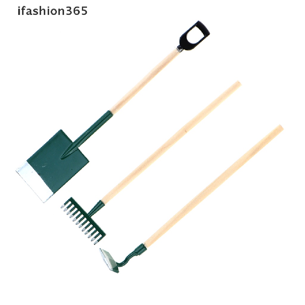 Set 3 Dụng Cụ Làm Vườn Mini Tỉ Lệ 1: 12 Dùng Trang Trí Nhà Búp Bê