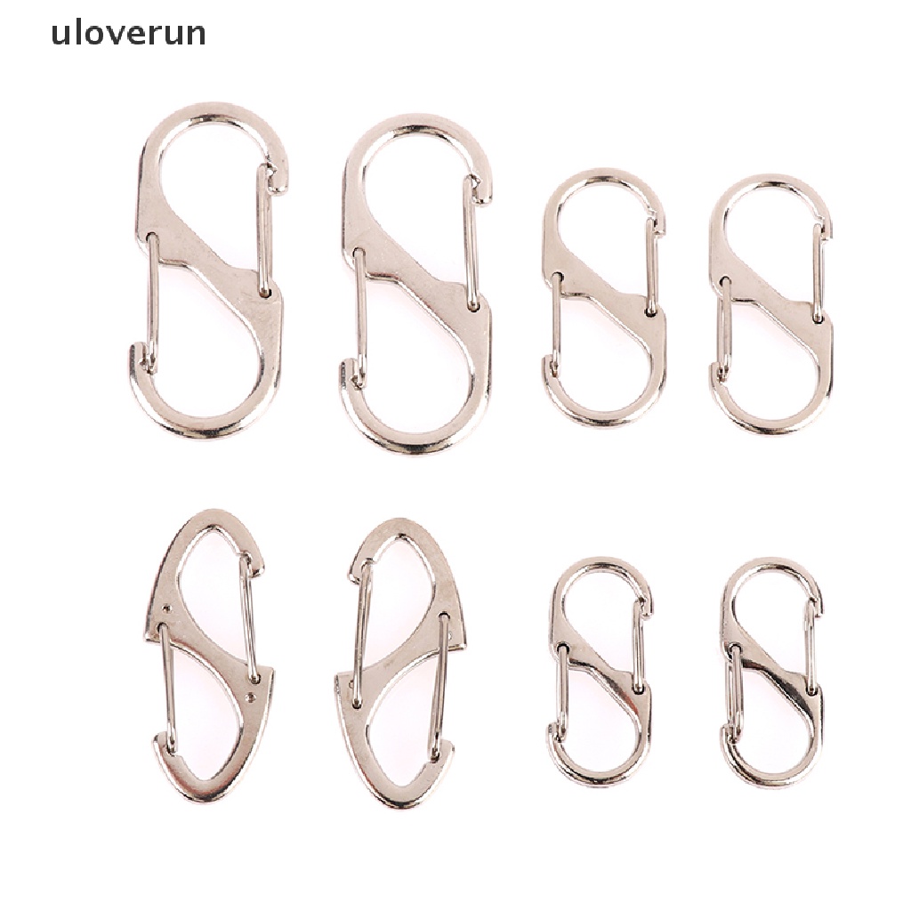 Set 10 Móc Khóa Mini Chữ S Bằng Thép Không Gỉ