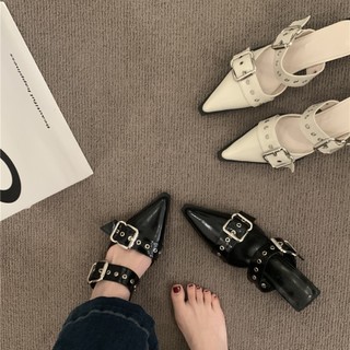 Dép Sandal Bít Mũi Đế Thấp Thời Trang Cho Nữ