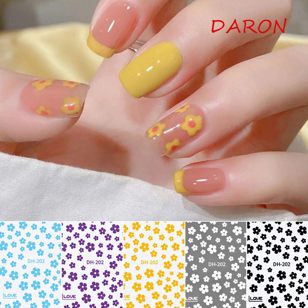 Miếng Dán Móng Tay Bằng Silicon Hình Hoa Năm Cánh Nhiều Màu Sắc DIY