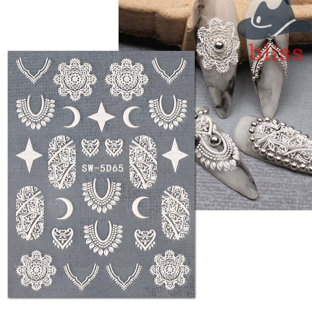 Miếng Dán Trang Trí Móng Tay Tự Dính Họa Tiết Ren Dành Cho Nữ