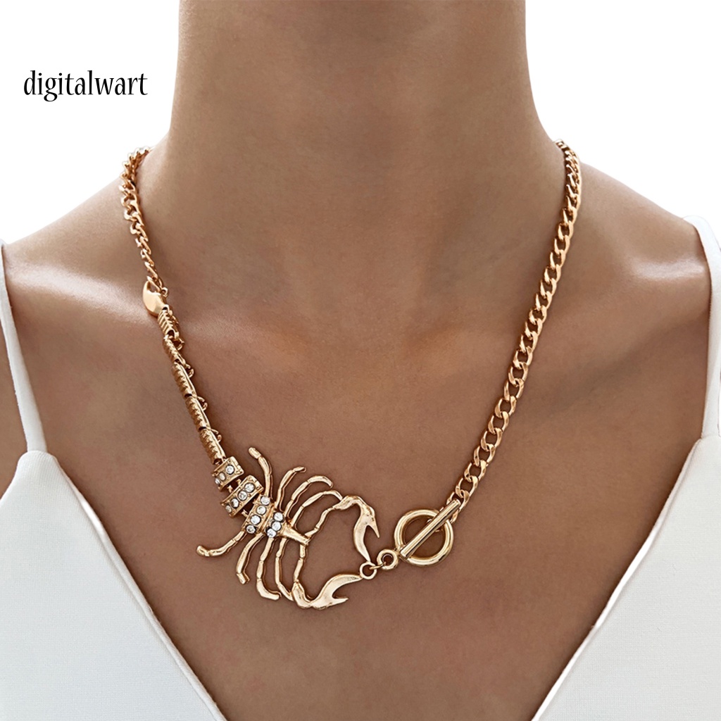 Kỹ Thuật Số| Vòng cổ Hợp Kim Hình Bọ Cạp Đính Đá Xinh Xắn Cho Nữ