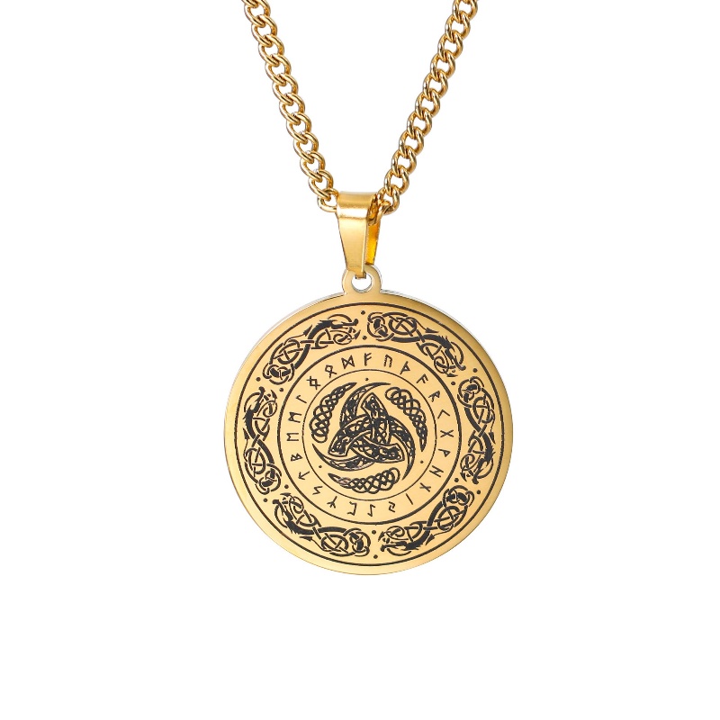 Z Vòng cổ Bằng Thép Titan Không Gỉ Mặt Thắt Nút Phong Cách Viking Ireland Thời Trang Dành Cho Nam