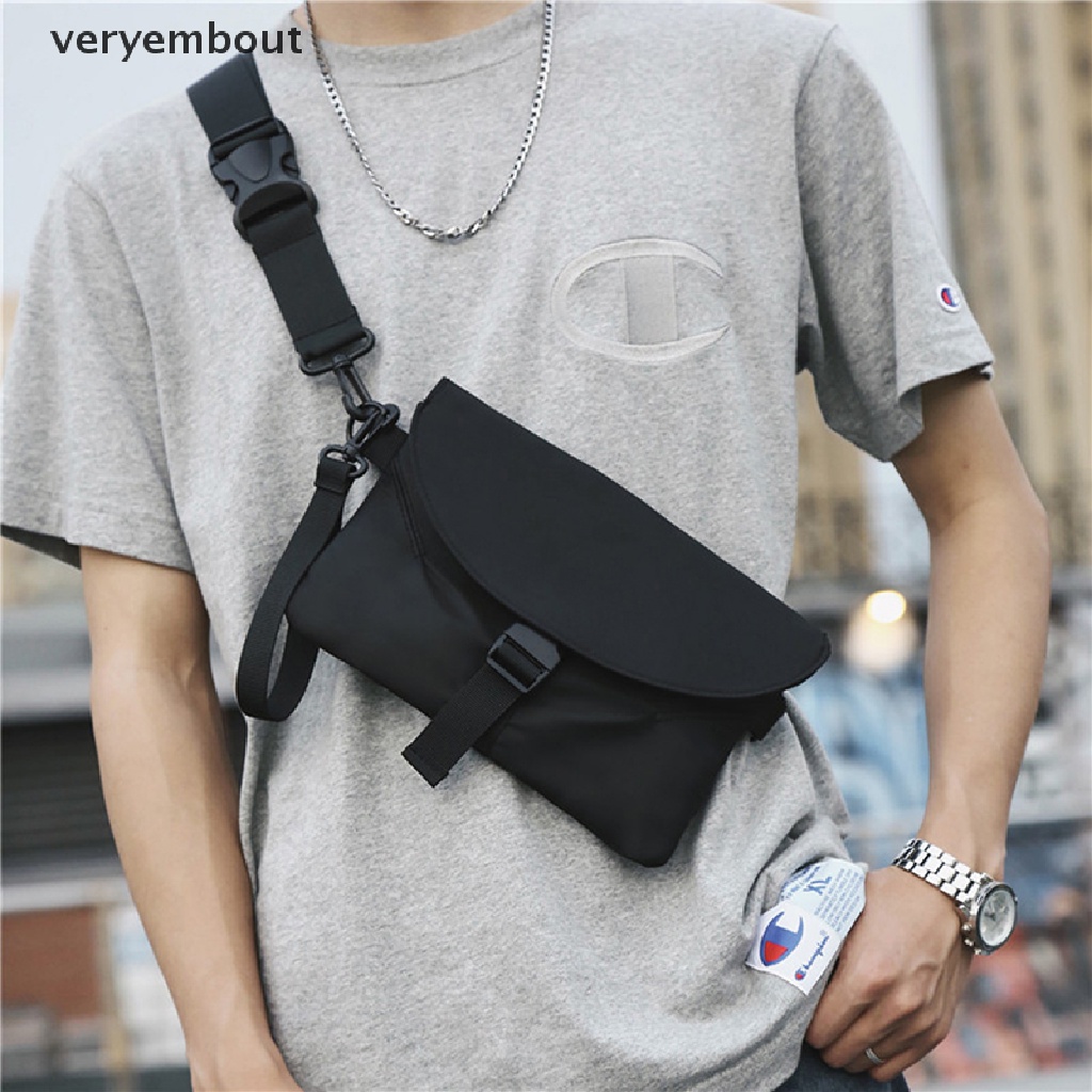 Túi Đeo Chéo Nylon Màu Trơn Chống Thấm Nước Đựng Điện Thoại Thời Trang Cho Nam Và Nữ