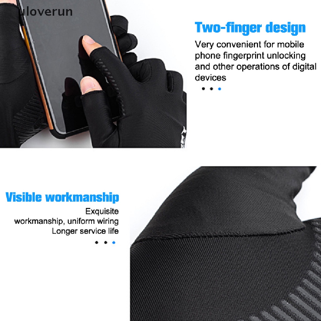 Găng Tay Thể Thao Hở Ngón Bằng Lụa Lạnh Thoải Mái Cho Nam Và Nữ