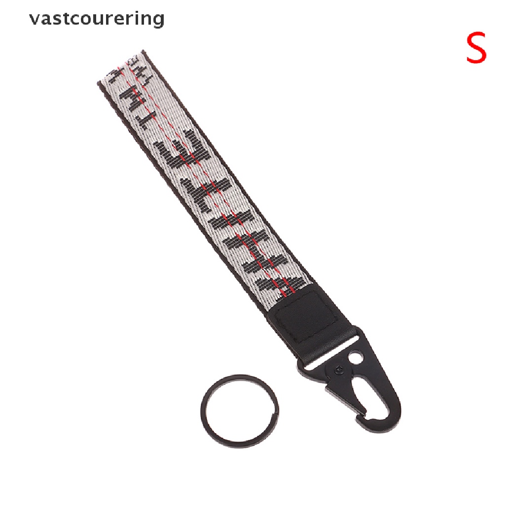 Móc Chìa Khóa Bằng PU Canvas Và Vải Bố Có Dây Đeo Cổ Tay Phong Cách Âu Mỹ