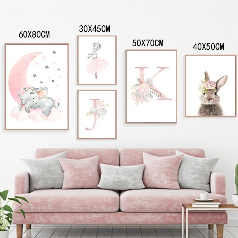 Tranh Vẽ Bằng Giấy kraft Dùng Trang Trí Phòng Bé Gái