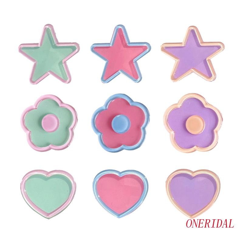 Kẹp Tóc Hình Ngôi Sao / Bông Hoa / Trái Tim Trong Suốt Thời Trang Xuân Hè Cho Nữ