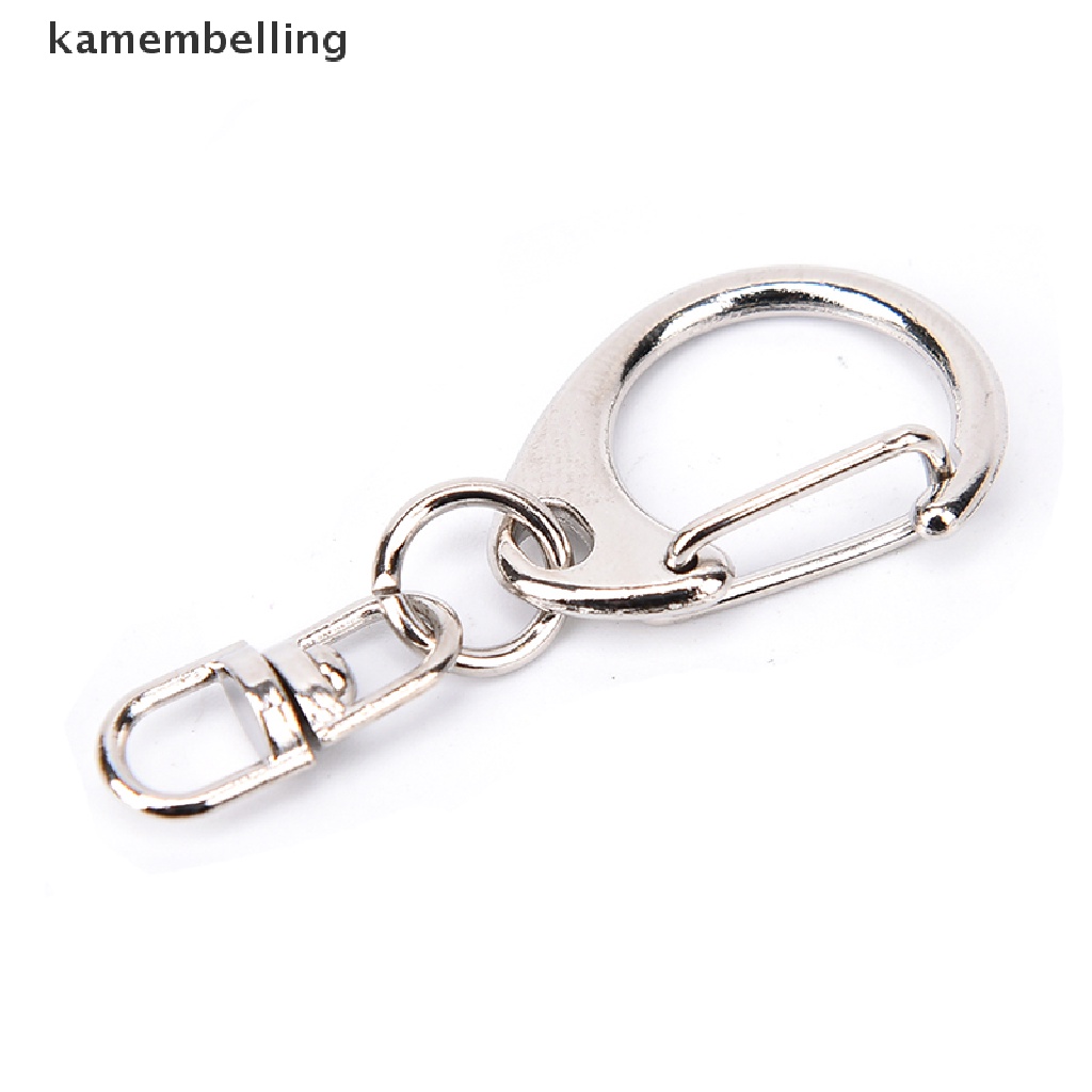 Set 10 Vòng Móc Khóa Ngắn Màu Bạc Bóng DIY