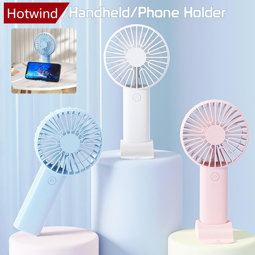 Quạt Mini Cầm Tay 800mah Sạc Cổng USB 3 Tốc Độ Kèm Giá Đỡ Điện Thoại C4E7