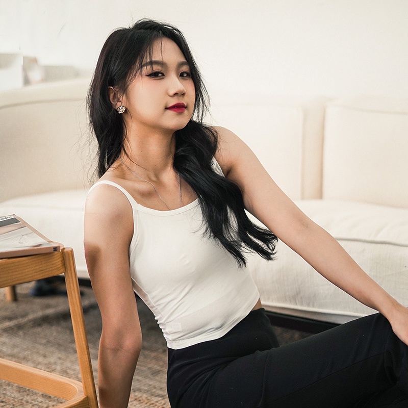 IELGY   Áo Lửng Không Tay Thời Trang Mùa Hè Cho Nữ