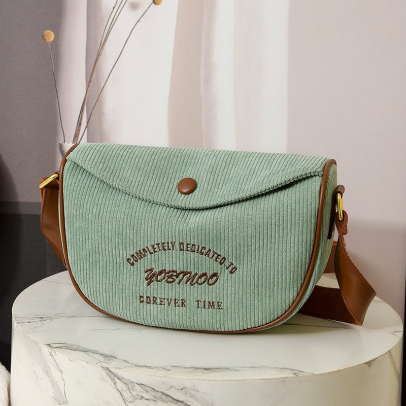 Túi Đeo Chéo Vai Họa Tiết Thêu Đơn Giản Phong Cách Hàn Quốc Cho Nữ