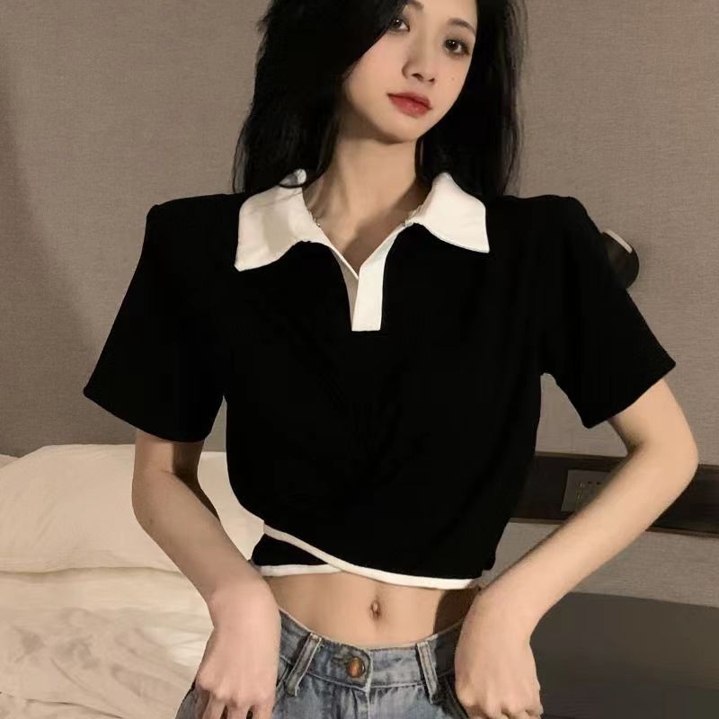 NZN Áo Croptop Tay Ngắn Năng Động Thời Trang Hè Cho Nữ