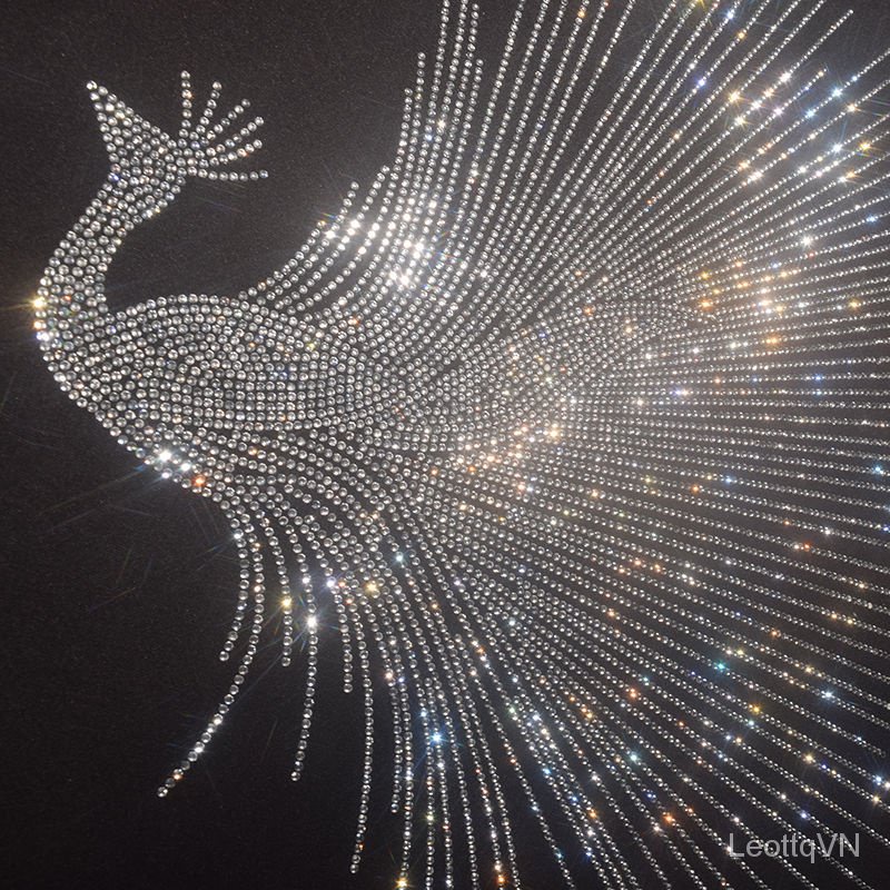 Hàng Mới Về Nhãn Dán Quần Áo Đính Đá Họa Tiết Thiên Nga Siêu Nhấp Nháy Phong Cách Mới DIY Jtmm