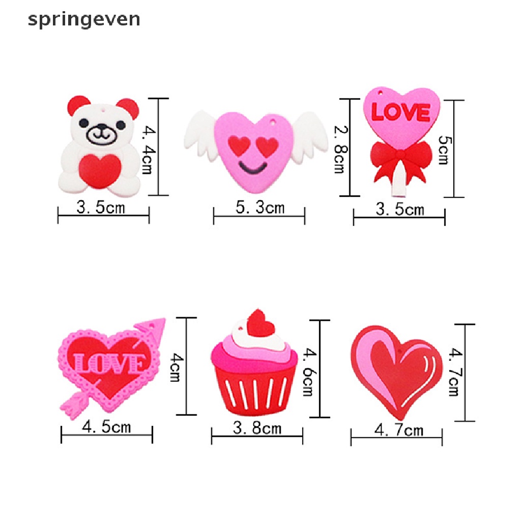 Móc Khóa Nhựa PVC Hình Trái Tim Hoạt Hình Dễ Thương