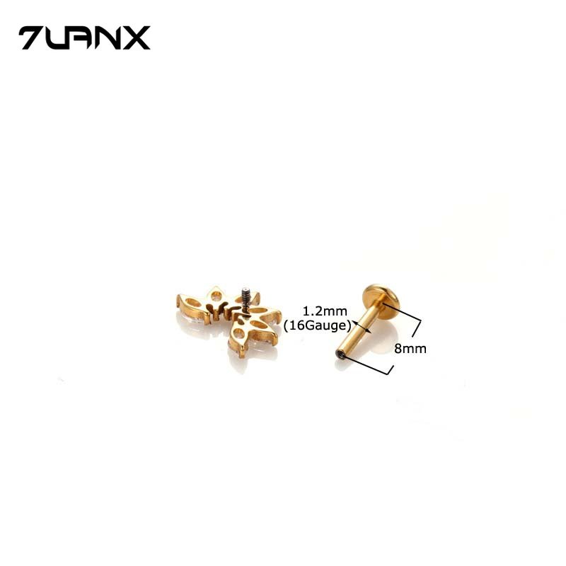 1 Khuyên Xỏ Tai G23 Bằng Thép Titan 16Gauge Không Gây Dị Ứng