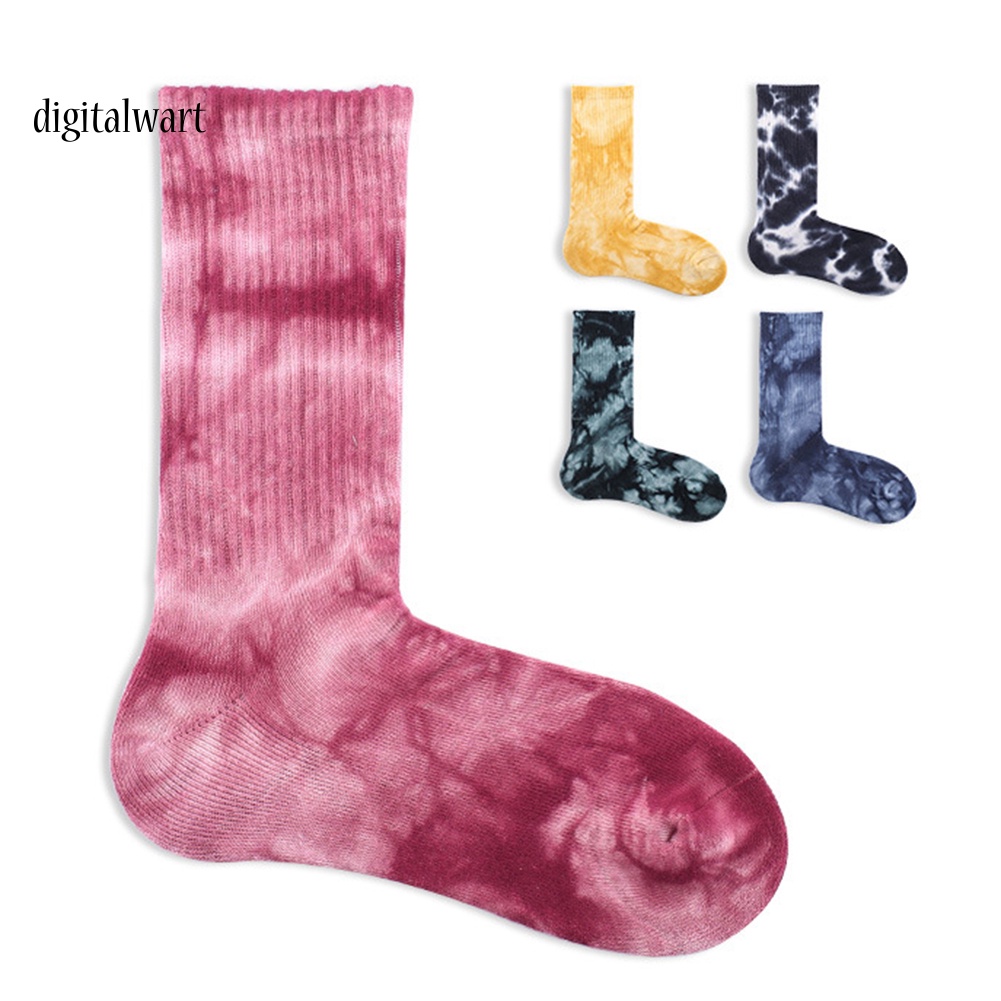 Kỹ Thuật Số| Đôi Vớ Cotton Màu Loang Thoáng Khí Thời Trang Cho Nam Nữ