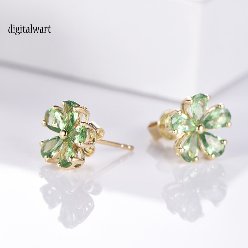 Kỹ Thuật Số| Khuyên Tai Nữ Trang Dáng Dài Đính Đá Pha Lê Hình Giọt Nước