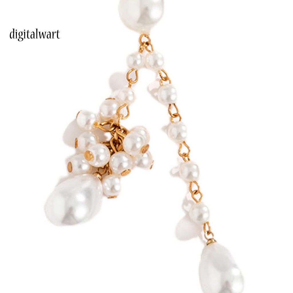 Kỹ Thuật Số| 1 Khuyên Kẹp Vành Tai Dáng Dài Đính Ngọc Trai Nhân Tạo Thời Trang