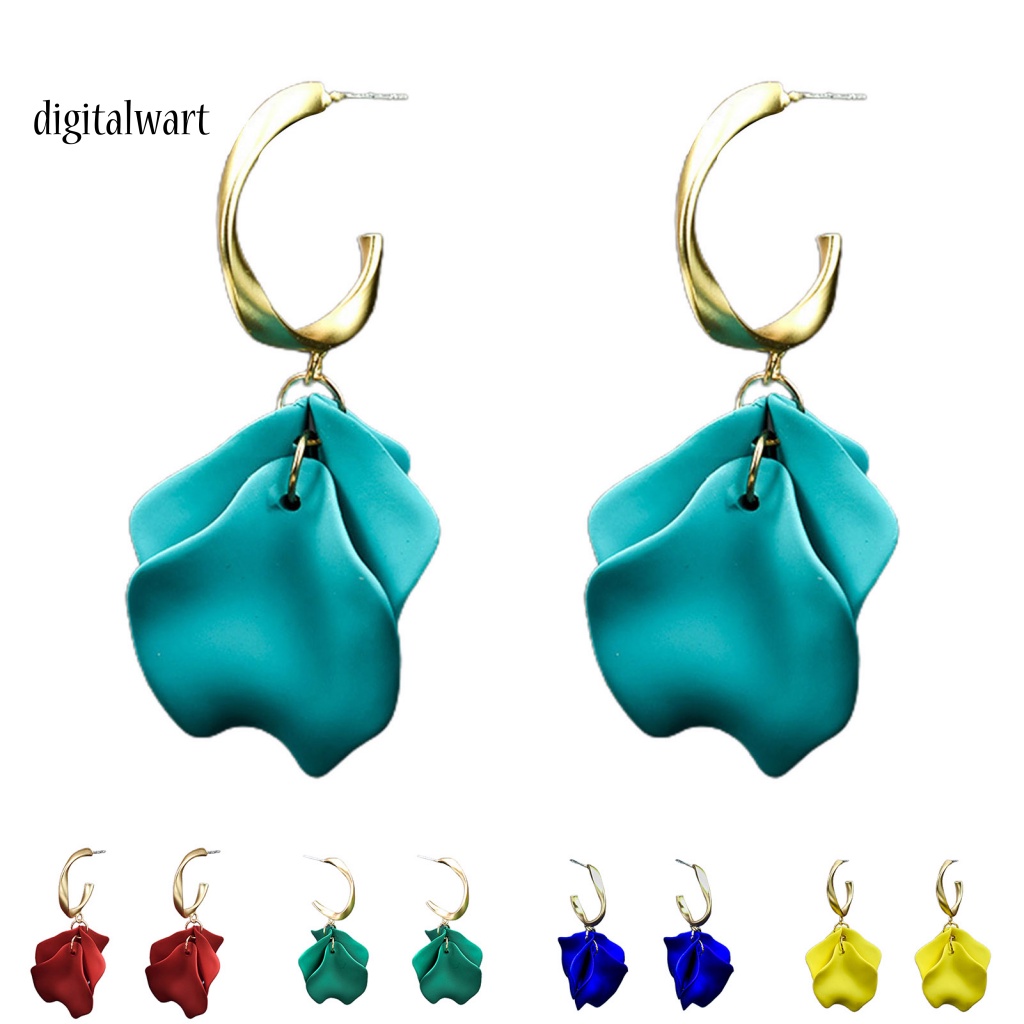 Kỹ Thuật Số| 1 Đôi Bông Tai Hình Cánh Hoa Hồng Tinh Tế Dành Cho Cuộc Sống Hàng Ngày