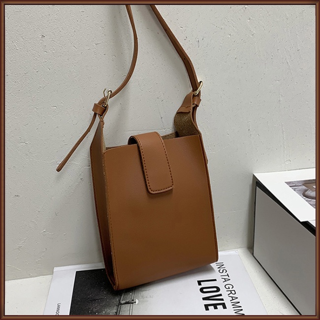 Túi Da Đeo Chéo Mini Đựng Điện Thoại Phong Cách Retro Thời Trang Cho Nữ