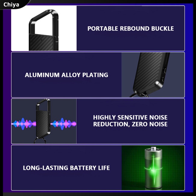 Bút Ghi Âm Giọng Nói Mini Có Móc Treo Chìa Khóa Tiện Dụng